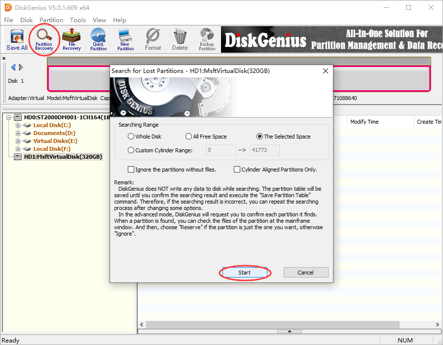 NTFS partition recovery