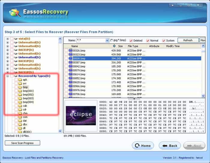 data recovery by file type