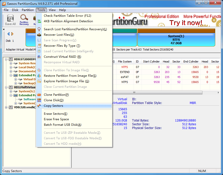 Copy Sectors