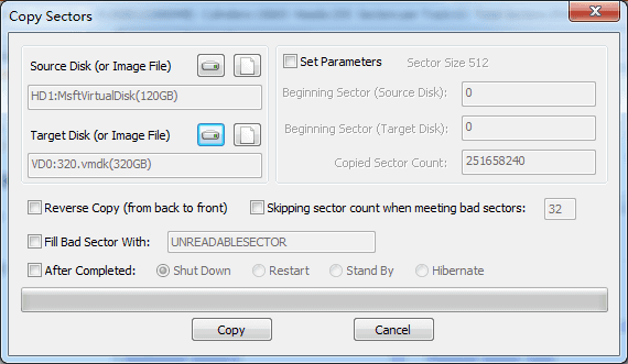 Copy Sectors