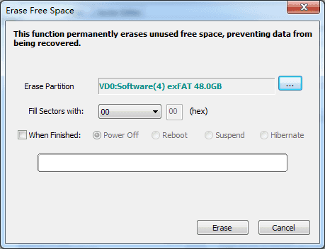 Erase Free Space