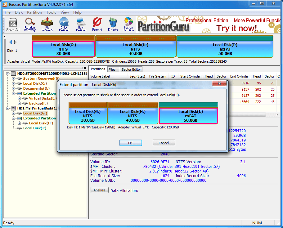 Extend Partition