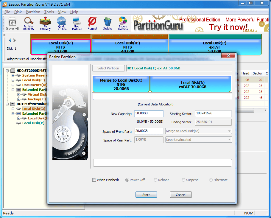 Extend Partition