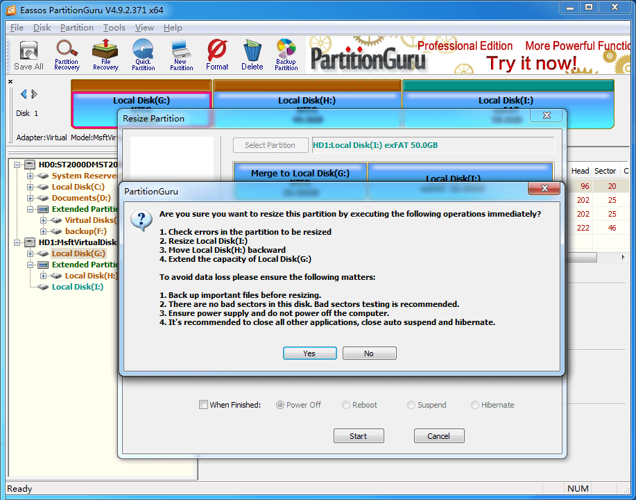 Extend Partition