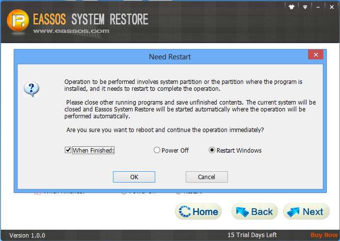 system restore