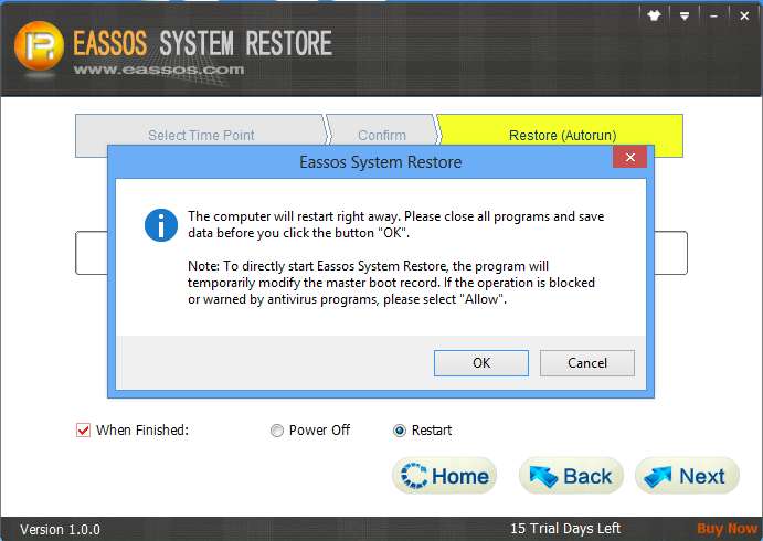 system restore