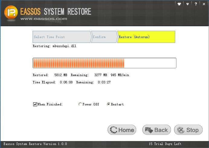 system restore