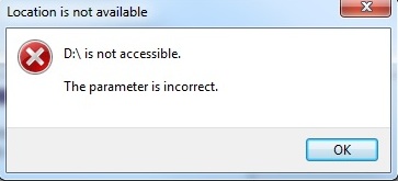 The parameter is incorrect