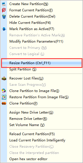 Resize System Partition