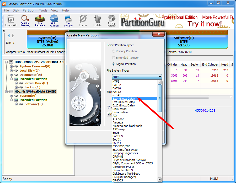 format EXT4 Windows