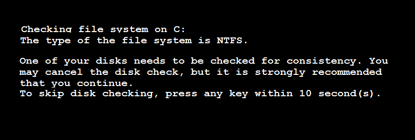 The one that checks the. One of your Disks needs to be checked for consistency. The Type of the file System is NTFS. Ошибка NTFS file System. Checking file System.