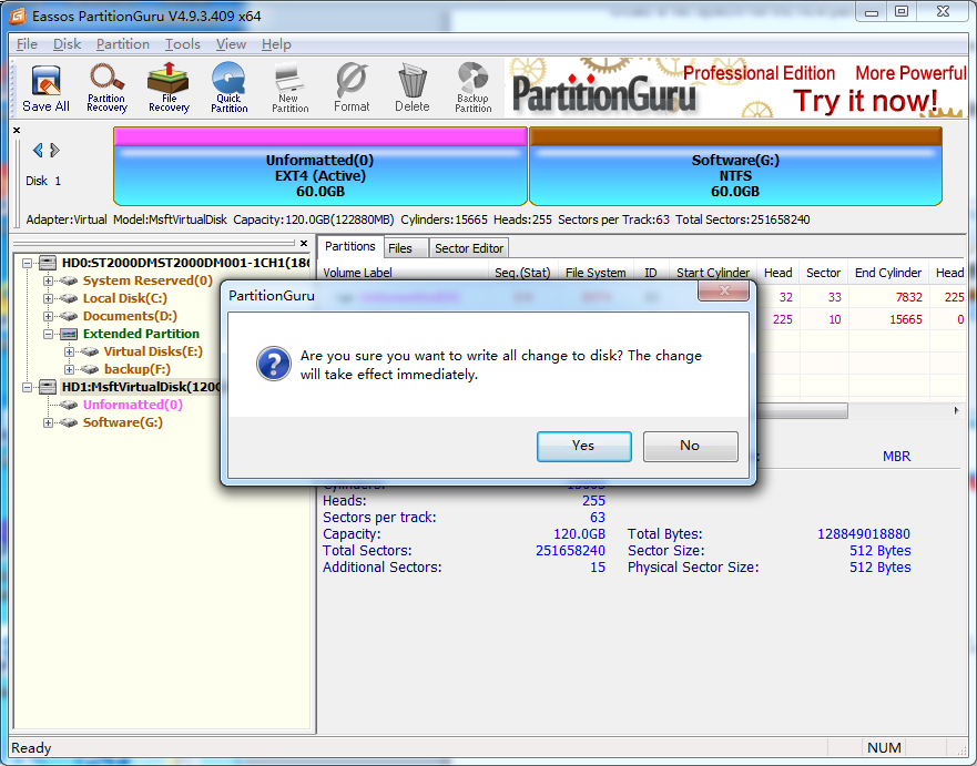 create ext4 partition in Windows10