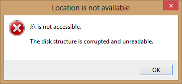 The Disk Structure Is Corrupted and Unreadable