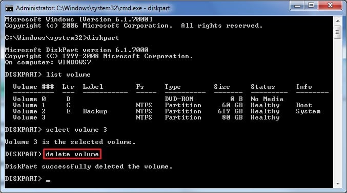 How To Delete Partition With Diskpart In Windows 7810 Eassos