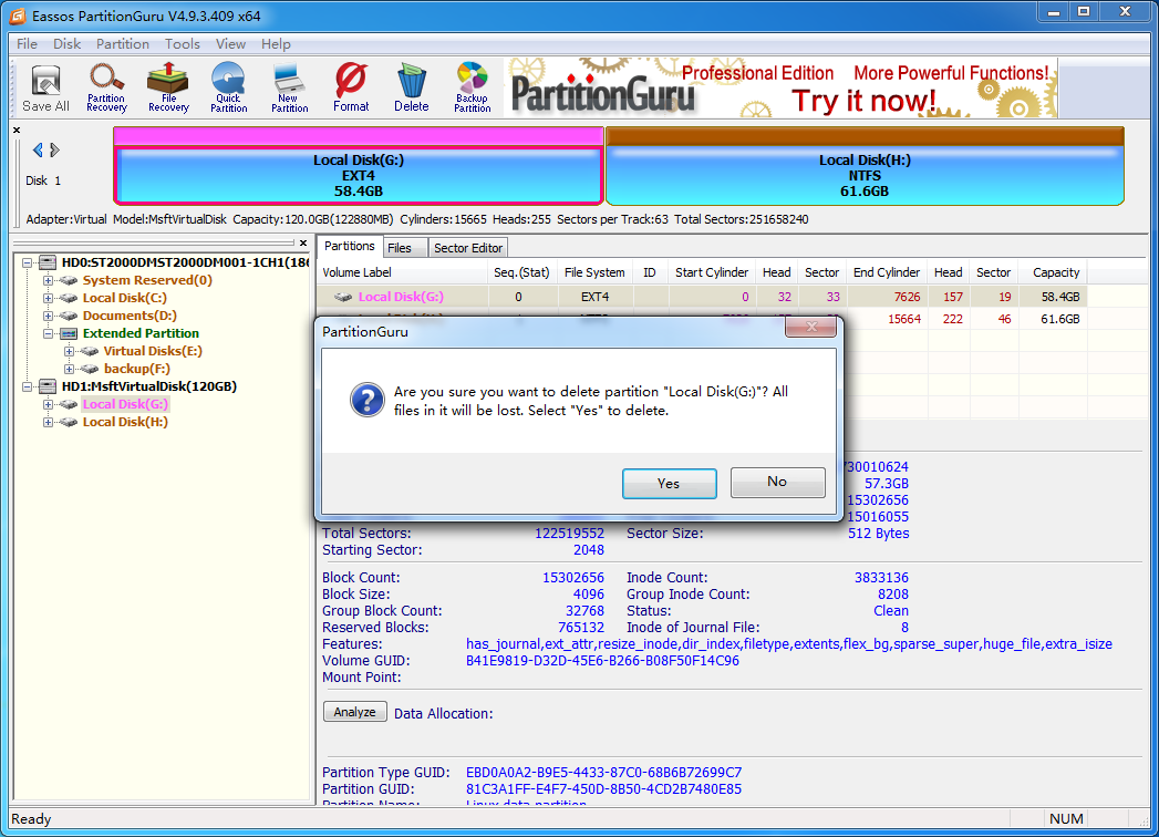 delete partition Diskpart