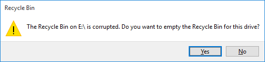 Recycle Bin is corrupted