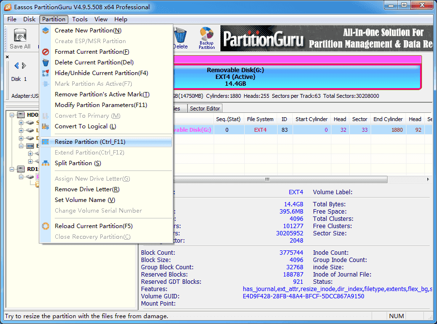 Resize Ubuntu Partition Without Data Loss