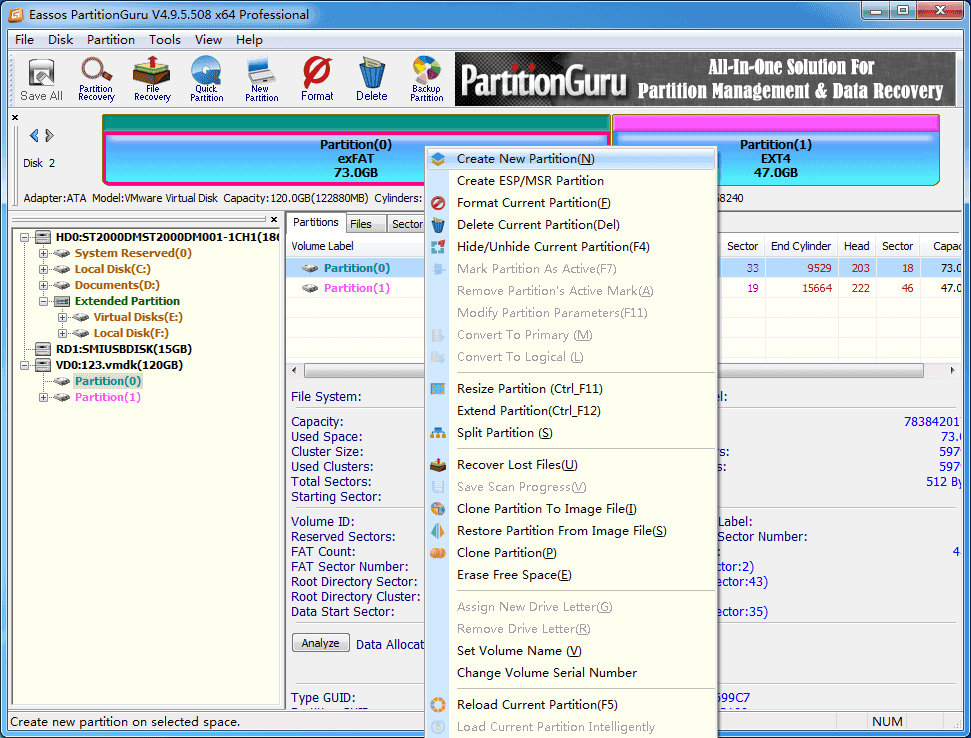 Create Partition