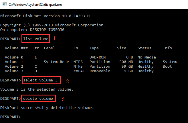 Remove partition windows 10