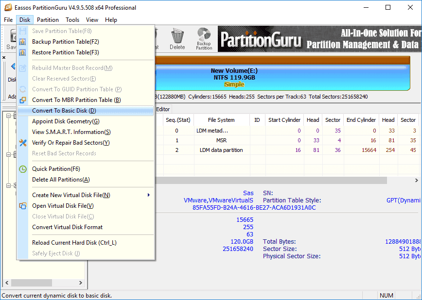 How to convert dynamic disk to basic disk without data loss