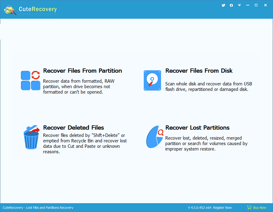 CuteRecovery screenshot