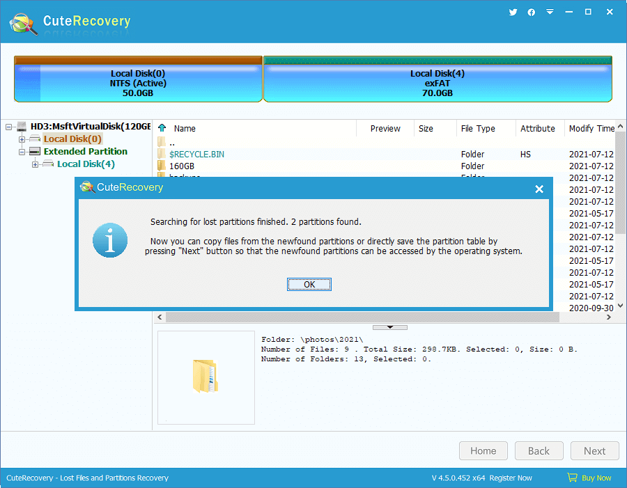 Lost Partition Recovery