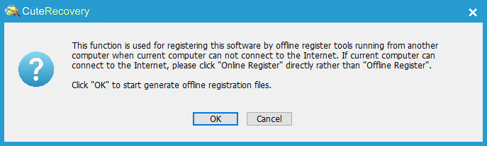 Register CuteRecovery