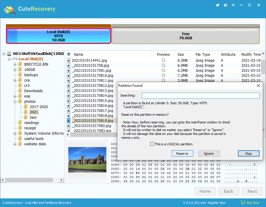 recover lost partitions