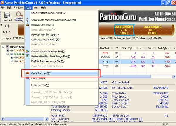 clone partition