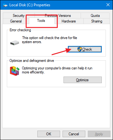 The volume does not contain a recognized file system