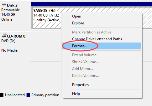 How to Format a Flash Drive to FAT32/exFAT/EXT4 in Windows