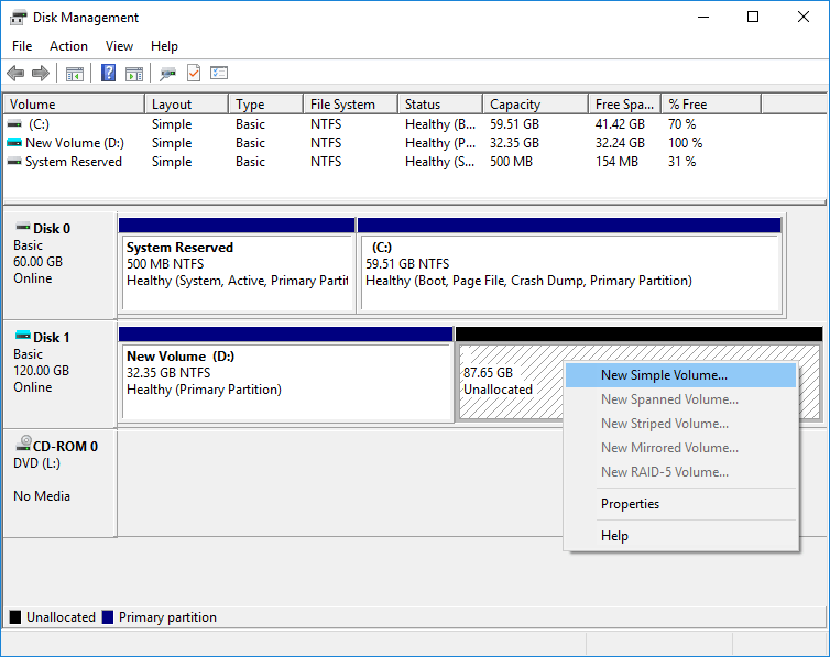 How to partition an external hard drive Windows 10