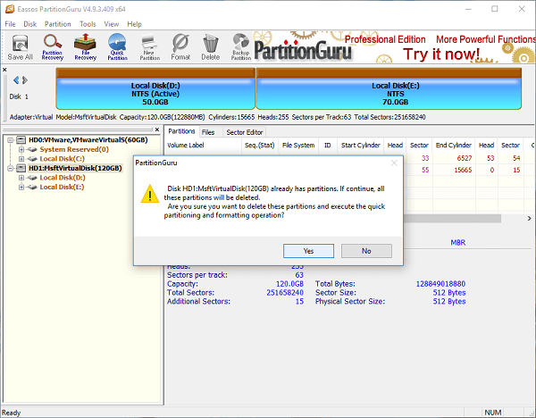 How to partition a hard drive in Windows 10/8/7