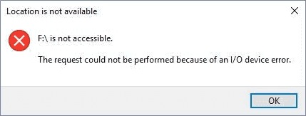 I/O device error