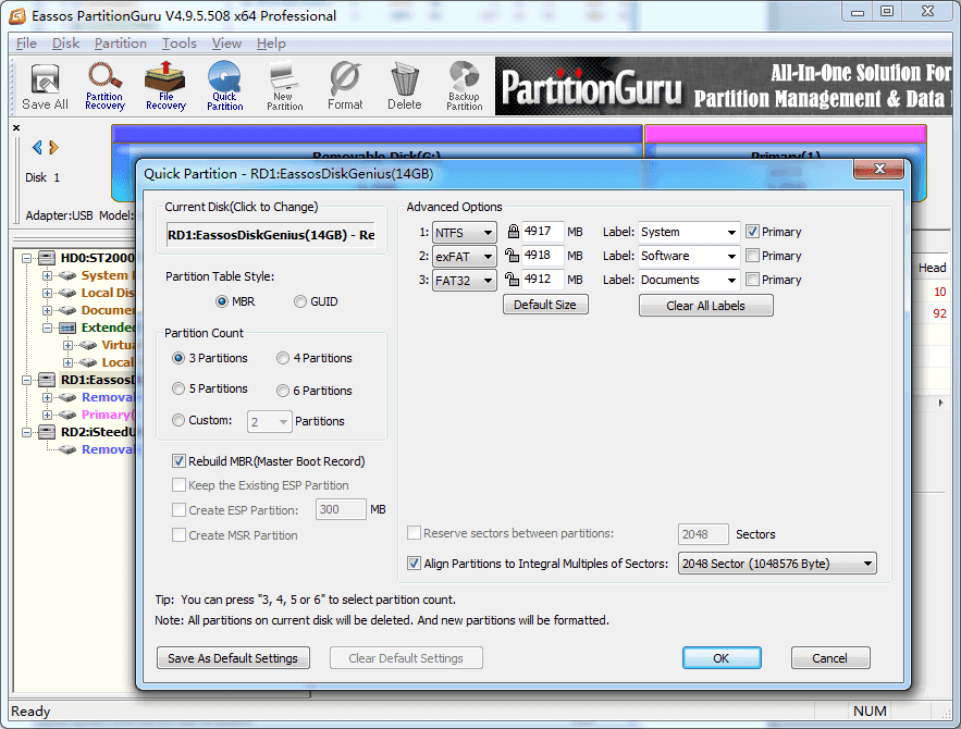 How to Partition SD Card