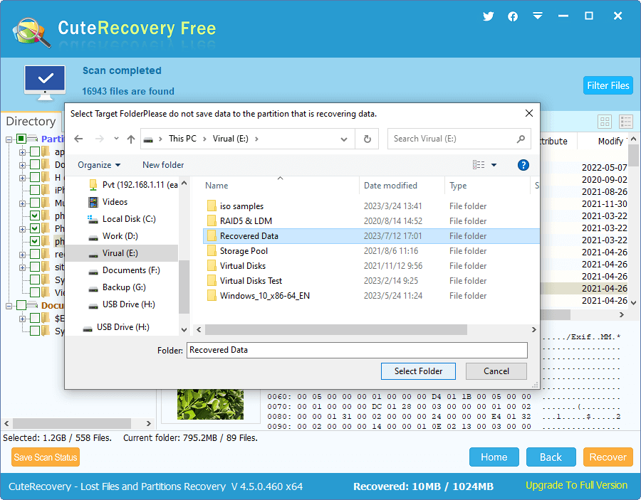 restore deleted files free