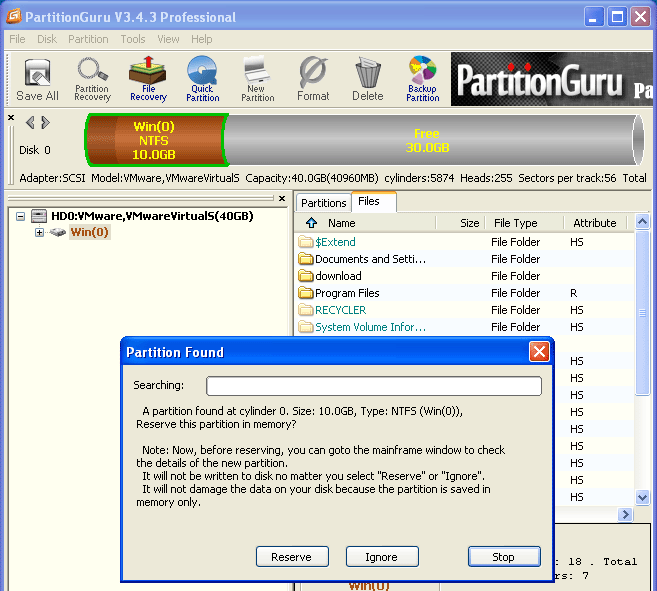 Recover Lost or Deleted Partitions