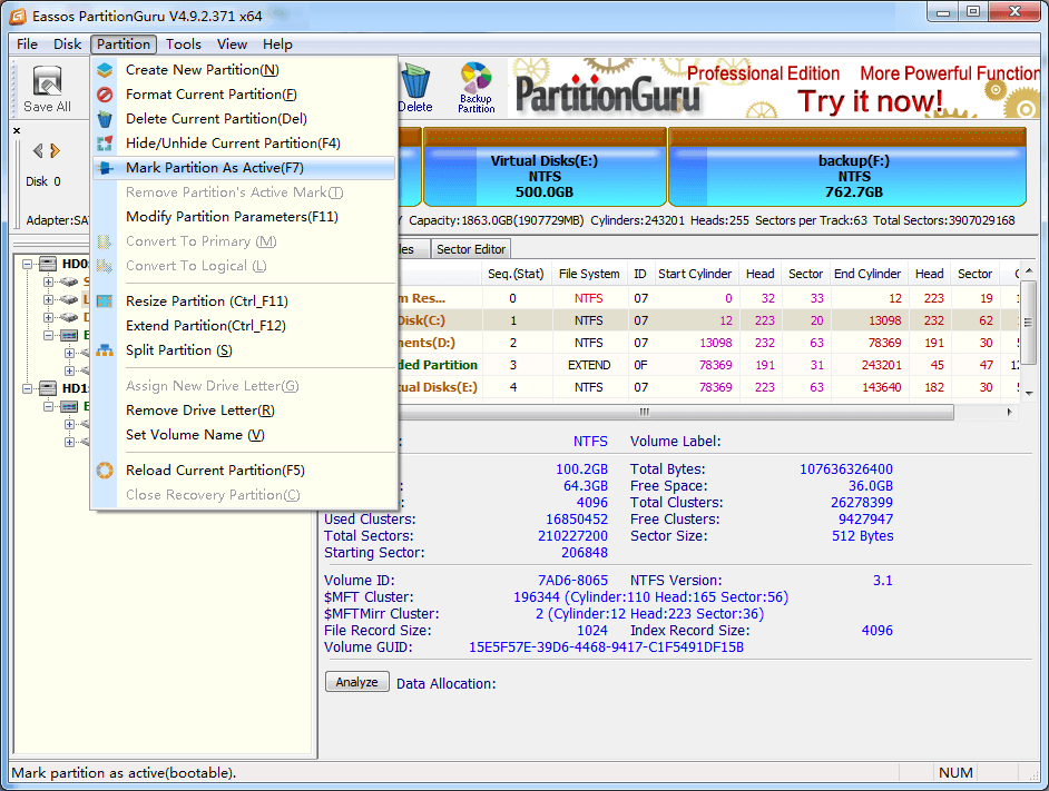 Setup was unable to create a new system partition or locate an existing partition