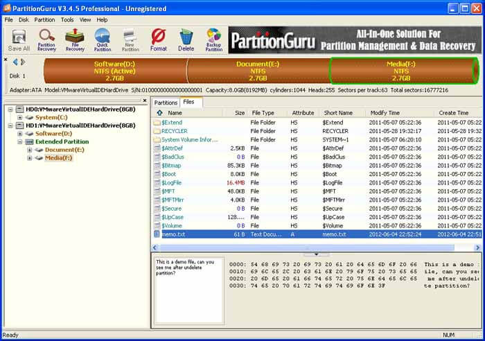 undelete partition