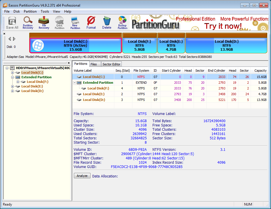 Main Interface - DiskGenius Screenshots